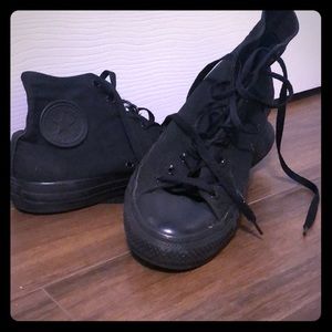 🔥STEAL🔥 All Black Converse Hightops | Size 11